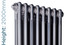NF2-R-2000-TH - Infinity Raw 2 Column Radiator 5 Sections H2000mm X W254mm NF2-R-2000-TH - Infinity Raw 2 Column Radiator 5 Sections H2000mm X W254mm